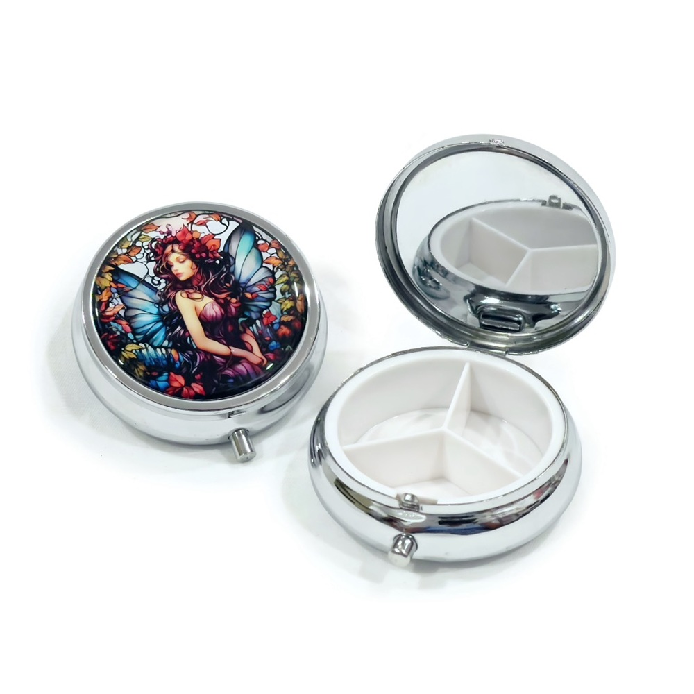Fairy Trinket Three Compartment Pill Box Case